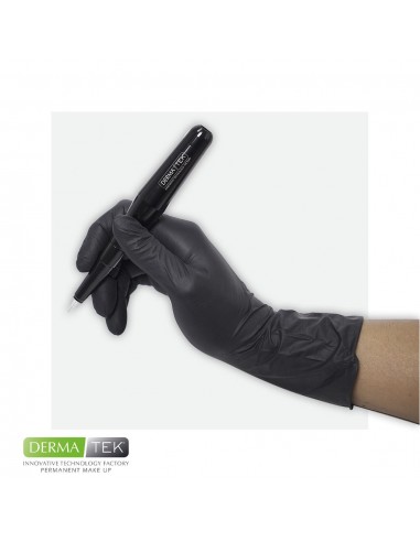 Disposable black nitrile gloves - S (100 pieces)