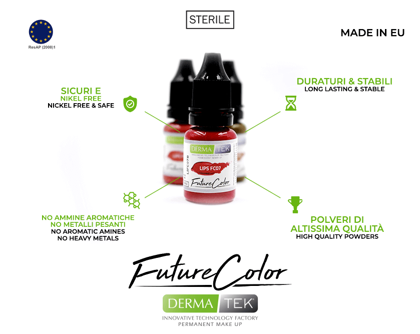 Pigmenti Per Trucco Permanente e Semipermanente Dermatek. Acquista sul nostro sito i migliori pigmenti per dermopigmentazione.